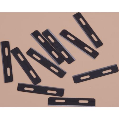 10pcs Black Replacement Stainless Steel Blades for Skiver Safety Strander Lace Maker Tool Leather Craft