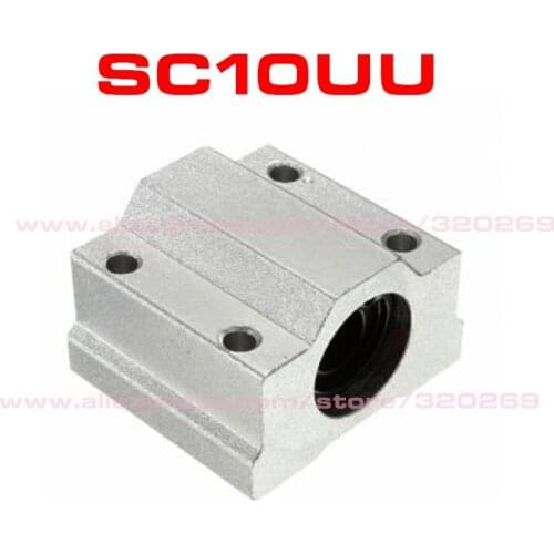 4pcs x SC10UU SCS10UU Linear Axis Ball Bearing With LM10UU Bush Pillow Bolck Unit For 10Mm Rail CNC