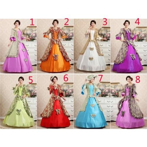 8 color choice/ luxury medieval dress Renaissance Gown queen costume Victorian /Marie Antoinette/civil war/Colonial Belle Ball