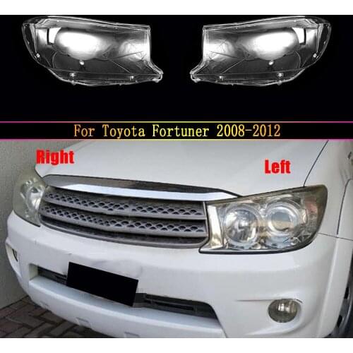 Car Headlight Glass Cover For Toyota Fortuner 2008~2012 ​Front Lampshade Head Light Shell Headlamp Lampcover Housing Case