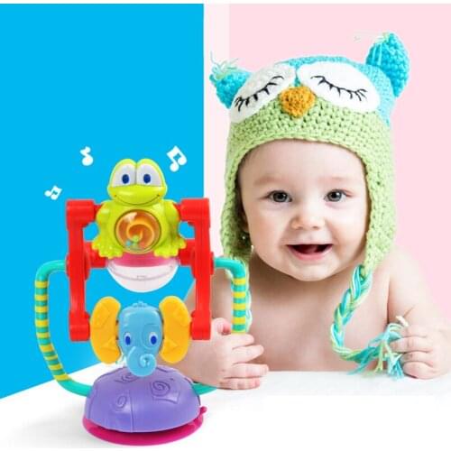 Baby Toys Baby Rattles Newborn animal Rotate Suction cup dining table Ferris wheel rattles baby Toys 0-12 Months Muscial toys