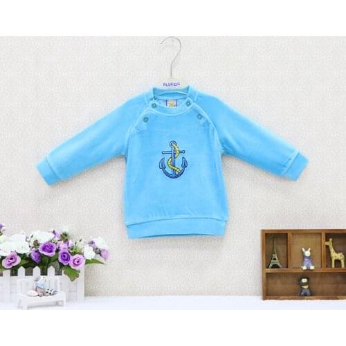 Baby velour double breasted blouse boys and girls autumn and winter clothes kids long sleeve clothing christmas