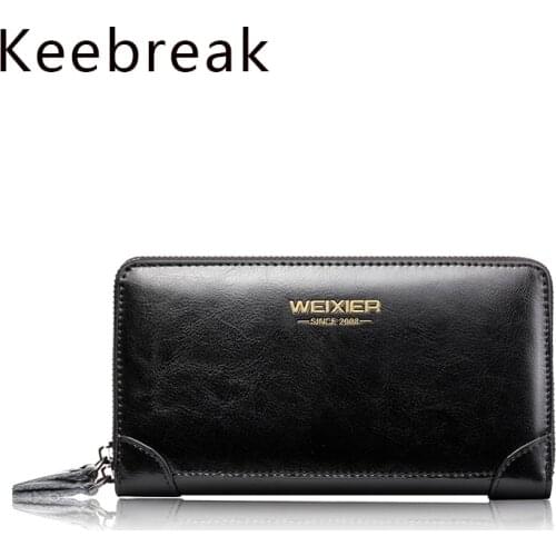 Men Double Zipper Long Clutch Purse Business Mens Multifunctional Wallet Hand Bags Vintage Soft PU Leather Small Male Clutches