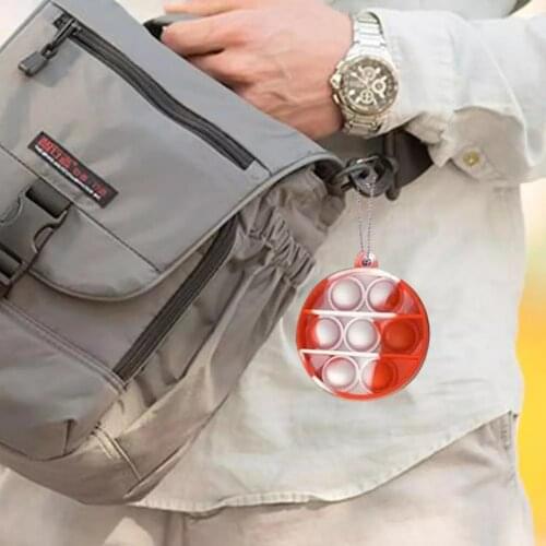 Pops Antistress Cartoon Keychain Push Bubble Silicone Sensory Toys Relieving Stress Children Anti-pressure Plate Autism Toy