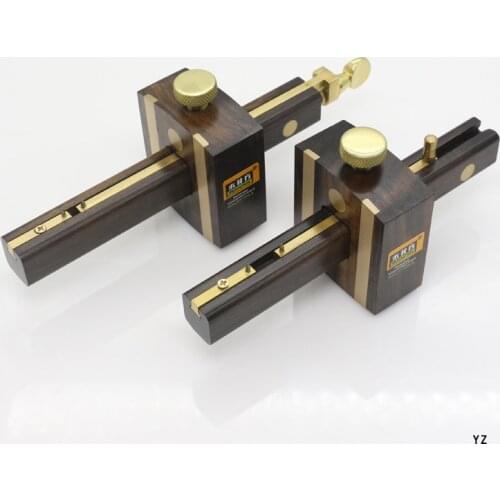 Luxury British Indonesia Ebony+Pure Copper Wearproof Carpenter Woodworking Tool 8 inch Screw Cutting Gauge Mark Scraper