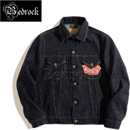 Retro TYPE III Classic Primary Color Denim Jacket Ami Kaji shirt Locomotive Slim Fall Lapel Mens coat