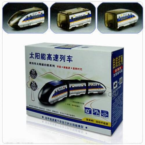 Creative Solar Toy Energy High Speed Train Model DIY Educational Science Students Experimental s for Gift