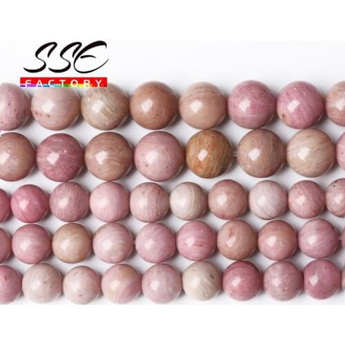 AAA Natural Rhodonite Stone Beads Red Rhodonite Round Loose Beads 15" Strand 4 6 8 10 12 MM For Jewelry Making DIY Bracelet O13