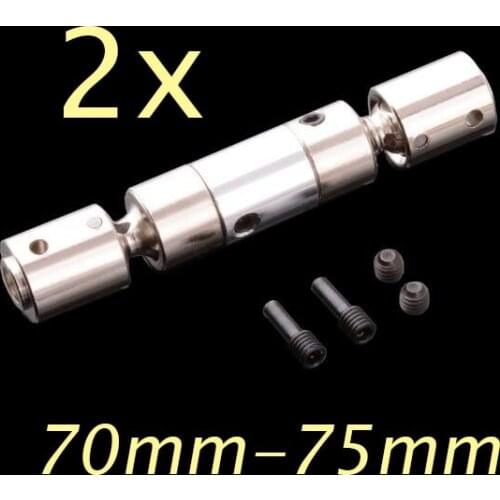 Free Shipping 2PCS Metal Universal Drive Shaft CVD For DIY RC Crawler Truck Model 70mm-75mm