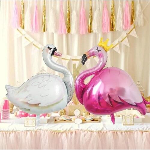 Fashion Swan balloon flamingo Crown ballons Birthday Party Decorations baby shower home decorations