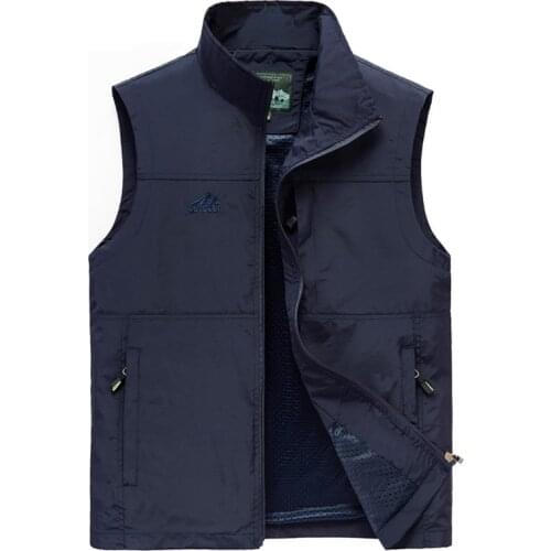 Mens Vests New Arrival Men Sleeveless Vest Summer Spring Autumn Casual Travels Vest Outdoors Multi-pockets Vest Waistcoat Male