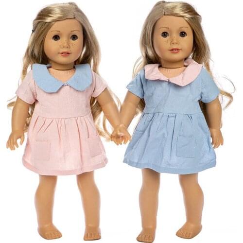 2021 New Pattern Fashion Light Lady Dress Fit 18 Inch American&43cm Baby New Born Doll Clothes Accessories