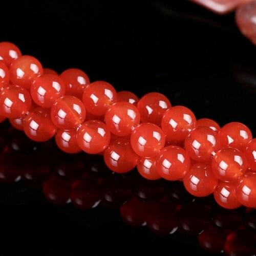 Wholesale Loose Beads 4/6/8/10/12/14/16mm Round Natural Red Coral Stone Charm Beads for DIY Bracelets Jewelry Making Accessories