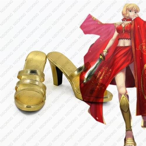 Fate EXTRA Nero Saber Colosseum Cosplay Shoes Anime Boots
