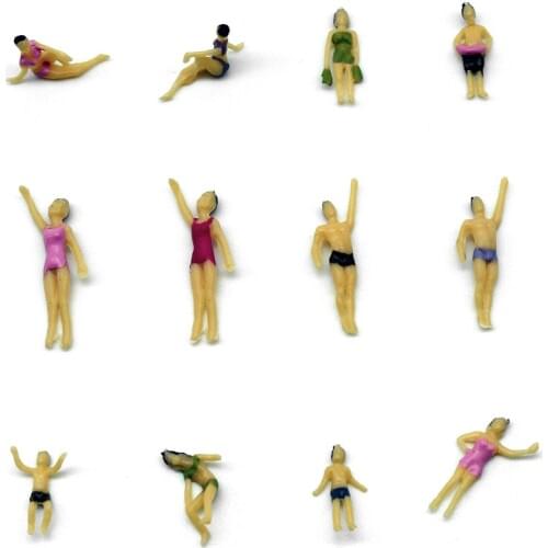 1:100 cale Model Swimming Figures For Diorama Tiny Swimming Pool Scenery Making 2cmtiny Model Sports Man For Miniature Landscape