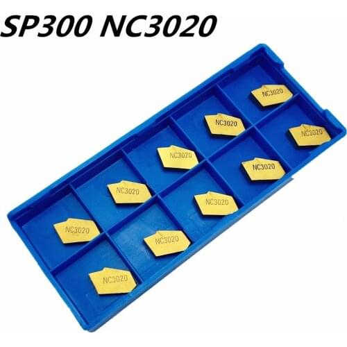 10PCS Turning tool SP300 NC3020 2mm high quality carbide blade metal turning tools SP300 lathe tool CNC parts and slotting tool