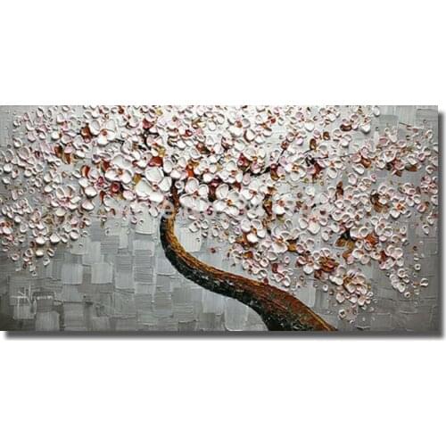 Free Shipping High Quality Handmade Abstract Modern Flower Oil Painting on Canvas Wall Pictures Home Decoration no Framed