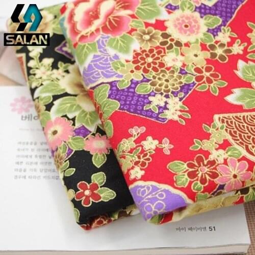 Bronze dinette import peony printed cheongsam Tangzhuang fabrics Han clothing curtains table cloth handmade DIY fabrics