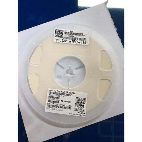 CC0201JRNPO9BN560 0201 56pF(560) ±5% 50V SMD capacitor CC0201JRNPO9BN100 CC0201JRNPO9BN101 CC0201JRNPO9BN220 CC0201JRNPO9BN200