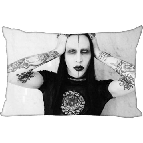 Custom Marilyn Manson Rectangle Pillowcase zipper dakimakura Classic Pillow Case size 35X45cm DIY Gift