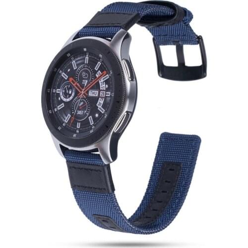 For Galaxy Watch 46mm band 22mm Premium Nylon with Leather Strap for Samsung Gear S3 Frontier/Classic smartwatch wrist bands
