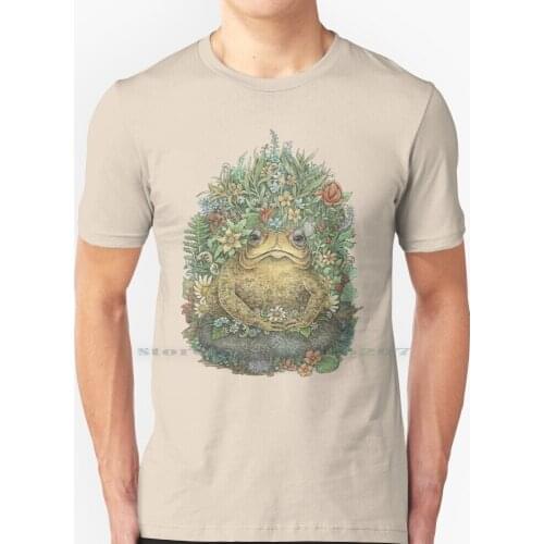 Her Majesty Toad T Shirt 100% Pure Cotton Frog Toad Amazing Gorgeous Flower Floral Flowers Animal Animals Nature Organic