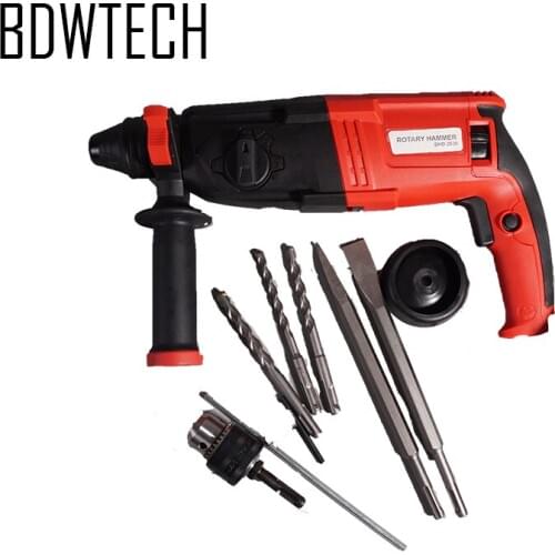 BDWTECH 220V 26mm 4 Functions AC Electric Rotary Hammer with BMC and 5pcs Accessories Impact Drill Power Drill Electric Drill