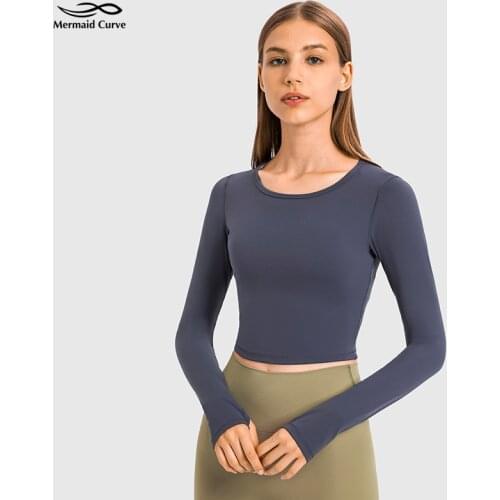 Yoga Shirts Fitness Yoga Top Gym Top Sports LA Tight-To-Body Long Sleeve Shirt Women Gym Femme Jersey Mujer Running T Shirt