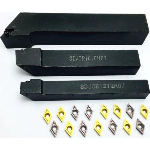 10pcs DCMT070204 VP15TF UE6020 US735 carbide sheet SDJCR1010H07 SDJCR1212H07 SDJCR1616H07 CNC turning tool cutting tool holder