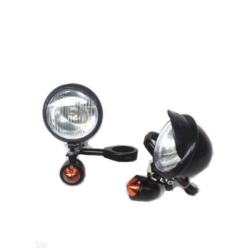 Motorcycle Black Fog Spot Light Turn Signals Amber 39mm Fork Clamp For Kawasaki Yamaha BMW KTN Honda