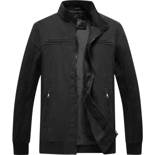 New Brand Fashion Brand Mens Jackets Solid Coats Overcoat 2019 Autumn Winter Male Casual Stand Collar Jacket Big Size