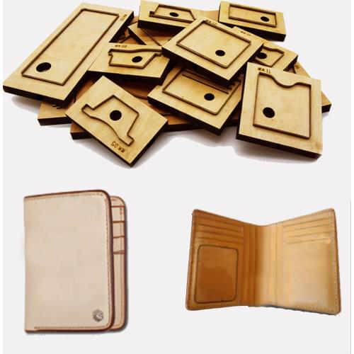 New Japan Steel Blade Rule Die Cut Steel Punch Mold Folded Short Wallet Wood Dies Cutter Tool for Diy Leather Crafts115x95x15mm