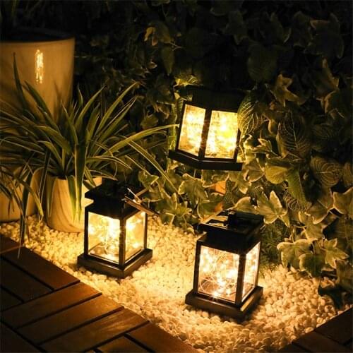 New LED Outdoor Solar Light Waterproof Landscape Patio Lights Park Balcony Villa Garden Creative Home Decoration Hanging Lamps