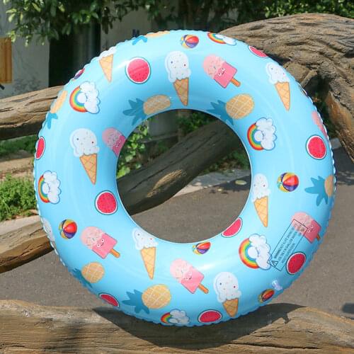Inflatable Circle Swimming Ring for Kids Adults Ice Cream Women Baby Swimming Circle Swim Ring Pool Float Party Toys
