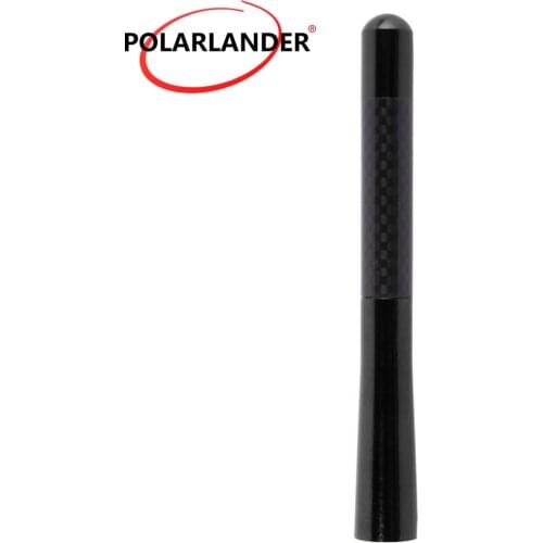 Polarlander High Quality Short Carbon Fiber Car Antenna 12CM Screw Aluminum voiture Universal car antenna car radio antenna
