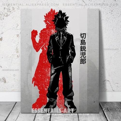 Eijiro Kirishima My Hero Academia BNHA Poster Canvas Wall Art Painting Decor Pictures Bedroom Study Room Home Decoration Prints