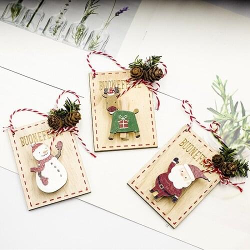 Christmas Decoration House Hangtag Cutout Wooden Sign Ornament For Christmas Closet Door Window Decor