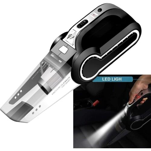 Handheld Car Vacuum Cleaner Wet Dry Vacuum 12v Suction LED Light