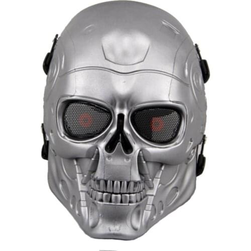 Terminator Airsoft Tactical Full Face Metal Mesh Protective Mask Military Outdoor Wargame Paintball Combat Cosplay Skull Mask