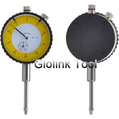 Metal Dial Test Indicator 0.001 -1.0 inch Precision Round Dial Indicator Lever Gauge Meter Measuring Gauging Tool