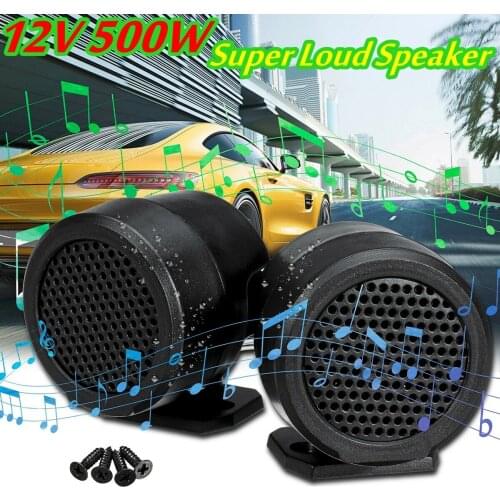 1Pair 12V 500W Car Audio Music Stereo Super Sound High Tweeter Speaker Universal Car Horn