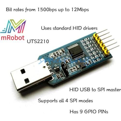 UTS2210 USB to SPI Master HID Converter Adapter GPIO DIY RC Electronic Toy Robot Development Board
