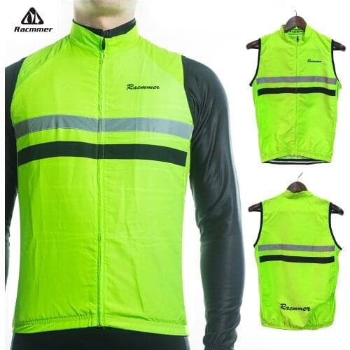 Racmmer 2020 Windstopper Sleeveless Cycling Jersey Clothing Bicycle Bike Windproof Reflective Maillot Chaleco Ciclismo #WX-06