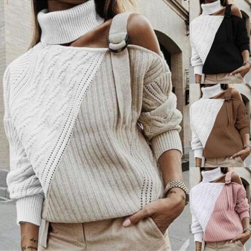 Knitted Sweater Women Basic Turtleneck Sweater Pink Winter Clothes Women Sueter Mujer Invierno 2019 Female High Neck Pullover