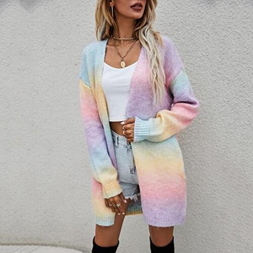 Cardigan For Womens Sweaters 2021 Tangada Korean Fashion Long Sleeve Sweater Casual Long Cardigans Traf Coat Sweater Outerwear
