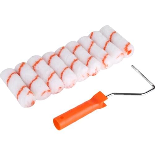 10-Piece 4 Inch Professional Home Decoration Wall Paint Roller Replacable Tools Kit Suitable For Family Decoration