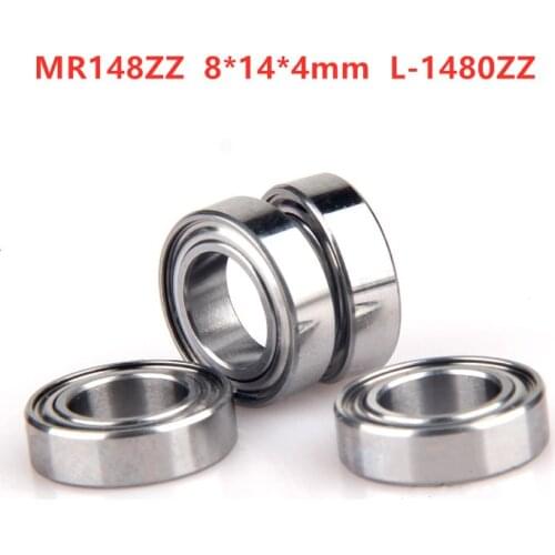 50pcs/100pcs/500pcs Miniature bearing MR148ZZ 8*14*4mm L-1480ZZ deep groove Ball Bearings 8mmx14mmx4mm