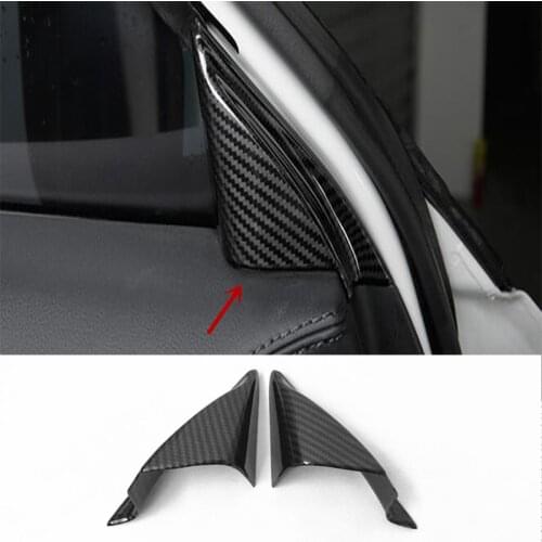 For Mazda CX-5 CX5 Accessories 2017-2020 ABS Matte/Carbon fibre Car interior A-pillar frame Cover Trim Car Sticker Car Styling