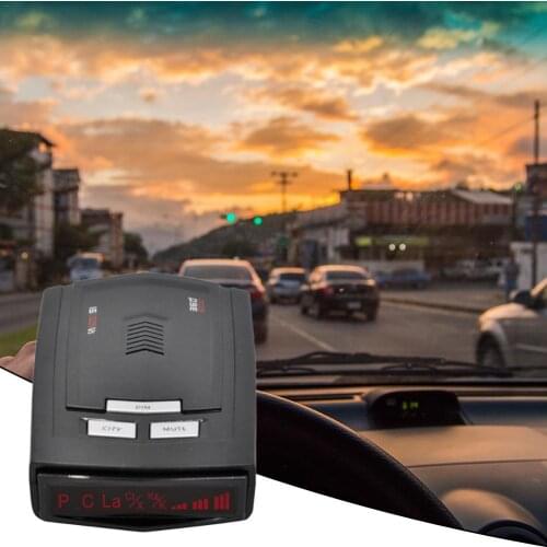 360 Degree Vehicle Car Radar Detector English Russian Speed Voice Alert Alarm Warning LED Display Security Voice Alert Warning