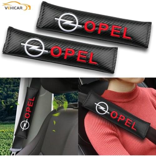 VEHICAR 2PCS Car Seat Belt Cover Car Safety Belt Cushion Driver Shoulder Protector for OPEL OPC DIY Car Seatbelt Pads